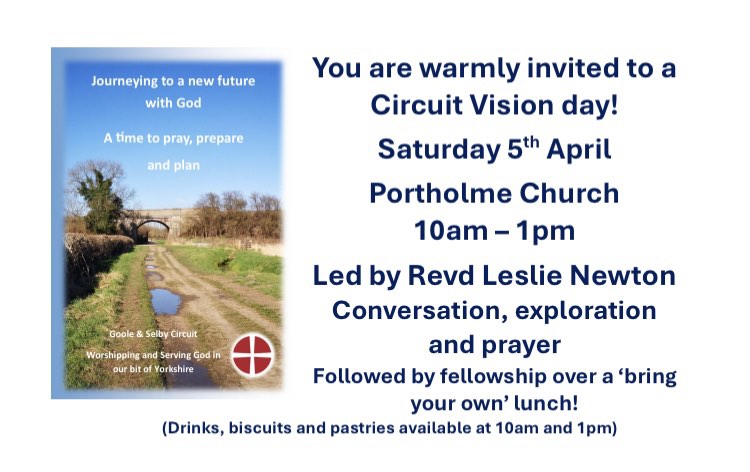 You are warmly invited to a Circuit Vision Day on Saturday 5th April at Portholme Church, from 10am to 1pm.